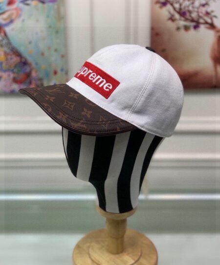 Louis Vuitton x Supreme LV Get Ready Cap White/Brown LV Cap