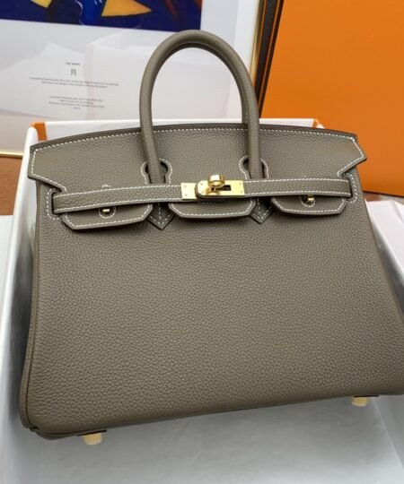 Hermes Birkin Nata Swift Brown For Women Gold Toned Hardware 10in/25cm