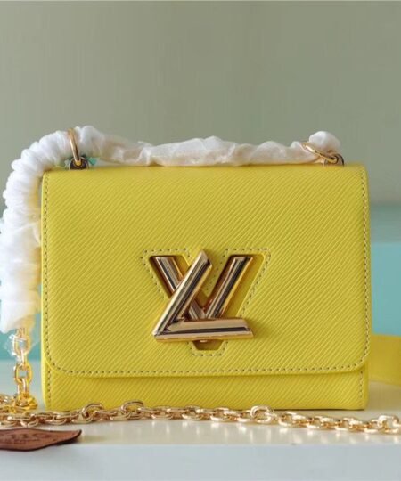 Louis Vuitton Twist PM Epi Yellow For Women, Women’s Handbags, Shoulder And Crossbody Bags 7.5in/19cm LV