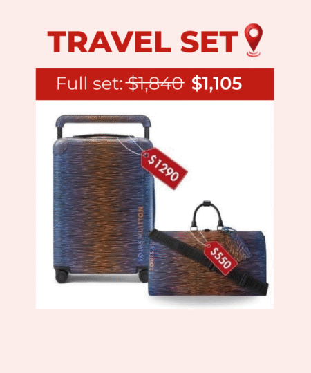 Travel Set Louis Vuitton: Horizon 55 Suitcase + Keepall Bandoulière 50 Bag Multicolor