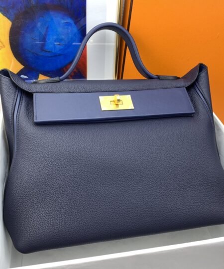 Hermes 24/24 Evercolor Swift Navy Blue For Women, Women’s Handbags, Shoulder Bag 11.4in/29cm
