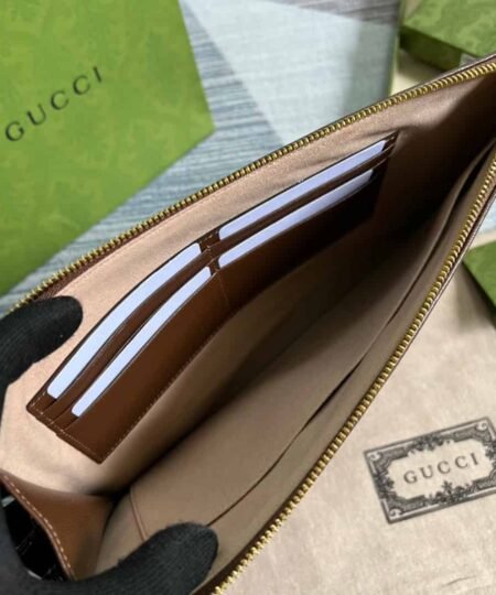 Alternative view of Gucci GG Wool Pouch With Interlocking G Black For Men 12in/31cm GG