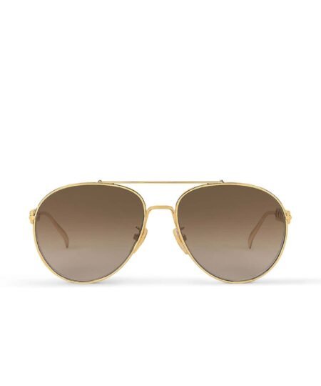 Louis Vuitton My LV Chain Pilot Sunglasses Gold For Women Z1539W
