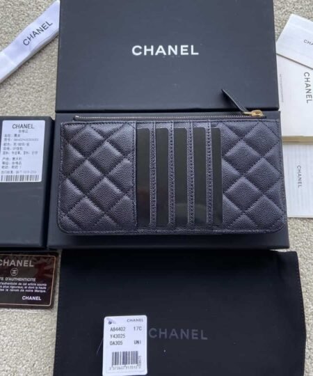 Alternative view of Chanel CO-CO Mini Pouch Wallet 19.5cm/7.7in Gold Hardware For Women Black