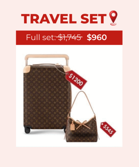 Travel Set Louis Vuitton: Horizon 55 Brown + CarryAll PM Bag Brown