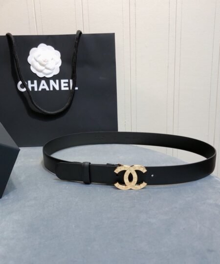 Alternative view of Chanel Belt With Double C Buckle Black With Full Gold Toned Hardware Women Belt