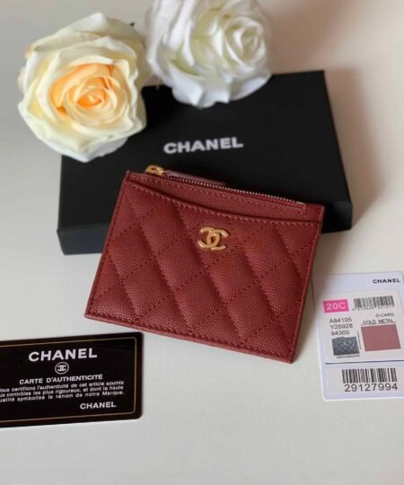 Chanel Flat Card Holder Red Bag For Women 11.5cm/4.5in