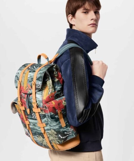 Alternative view of Louis Vuitton Christopher MM Backpack Navy Blue For Men 15in/38cm M24996