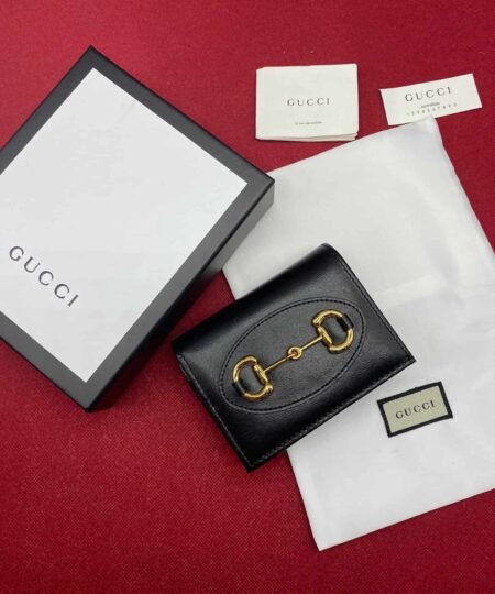 Gucci Horsebit 1955 Card Case Wallet Black 11cm/4.3in GG 621887 0YK0G 1000