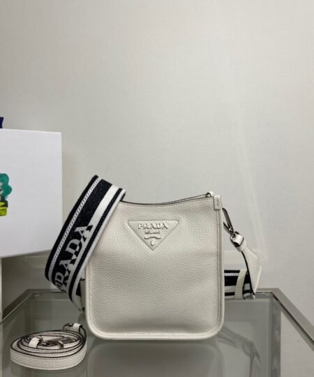 Prada Mini Shoulder Bag White For Women, Women’s Bags 7.9in/20cm