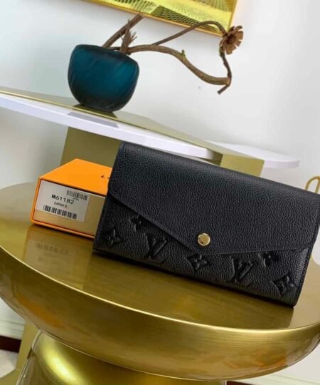 Louis Vuitton Sarah Wallet Monogram Empreinte Black For Women, 7.5in/19cm LV M61182