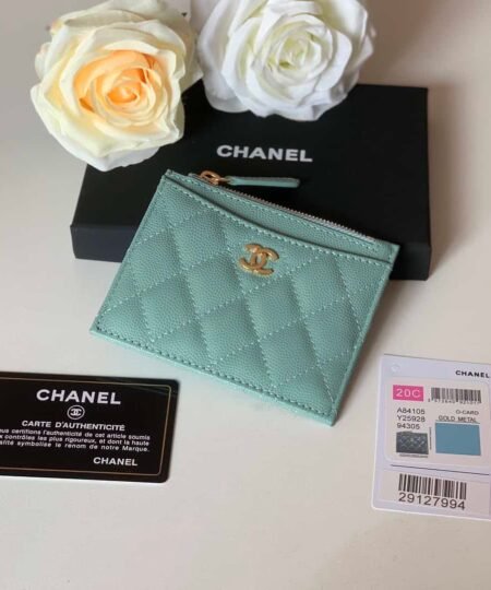 Chanel Flat Card Holder Mint Bag For Women 11.5cm/4.5in