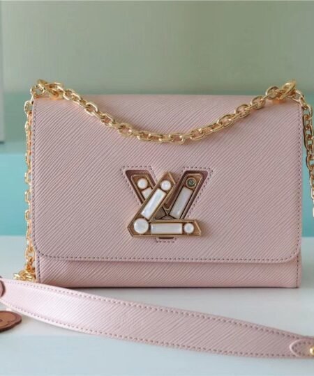Louis Vuitton Twist MM Epi Light Pink For Women, Women’s Handbags, Shoulder And Crossbody Bags 9.1in/23cm LV
