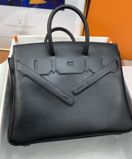 Hermes Etoupe Shadow Birkin Black For Women 10in/25cm