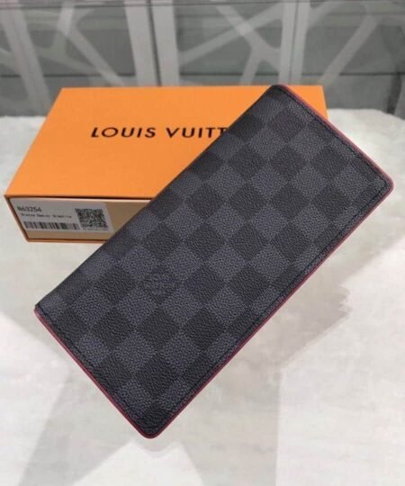 Louis Vuitton Brazza Wallet Damier Graphite Canvas For Men 7.5in/19cm LV