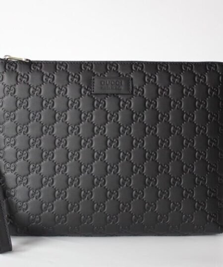 Gucci Animalier Pouch Full Black For Men 12in/30.5cm GG