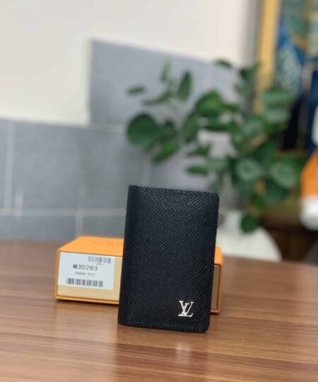 Louis Vuitton Pocket Organiser Taiga Black 4.3in/11cm LV M30283