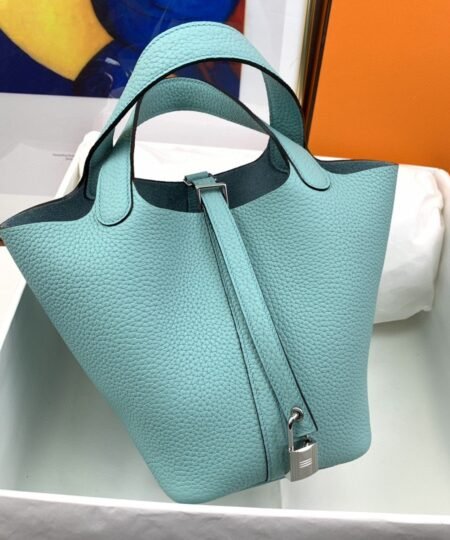 Alternative view of Hermes Picotin Lock 18 Bag Light Blue With Silver-Toned Hardware For Women, Women’s Handbags 7.1in/18cm