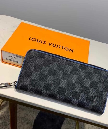 Louis Vuitton Zippy Wallet Vertical Wallet Damier Graphite Canvas For Men 7.9in/20cm LV