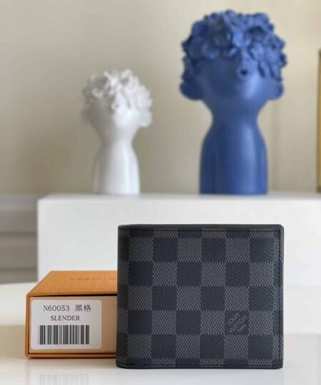 Louis Vuitton Amerigo Wallet Damier Graphite For Men 4.7in/11.5cm LV N60053