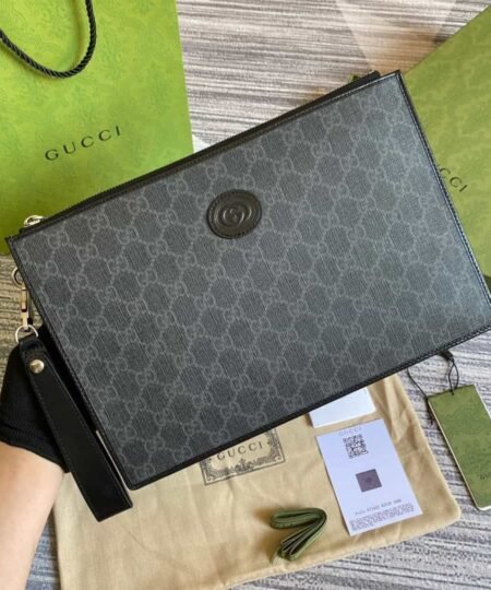 Gucci Beauty Case With Interlocking G Black For Men 12in/31cm GG
