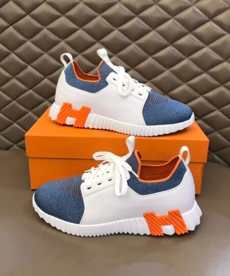 Hermes Depart Sneaker White/Blue For Men