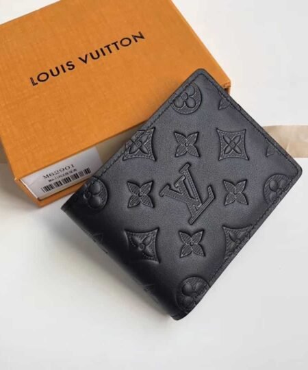 Louis Vuitton Multiple Wallet In Black Monogram Shadow For Men 12cm LV M62901
