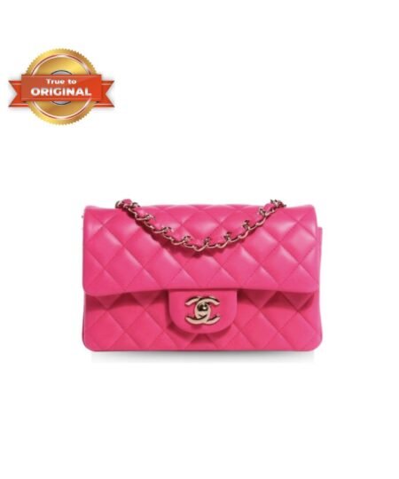 [True-to-ORIGINAL] Chanel Flap Bag With CC Ball On Strap Pink For Women, Women’s Handbags, Shoulder And Crossbody Bags 7.8in/20cm AS1787