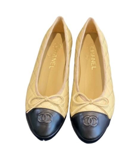 Chanel Ballet Flats Beige For Women