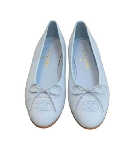 Chanel Ballet Flats Light Blue For Women