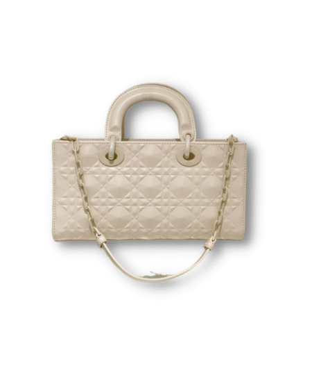 Medium Lady D-joy Bag White/Grey/Beige/Black For Women 10in/26cm M0540ONGE_M030