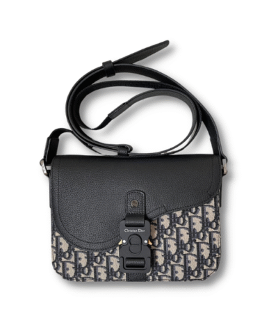 Dior Saddle Vertical Pouch With Strap Beige/Black For Women 8.5in/22cm 2ADCA446YKS_H27E