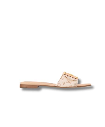 Louis Vuitton Frame Flat Mule Beige For Women 1ACXII