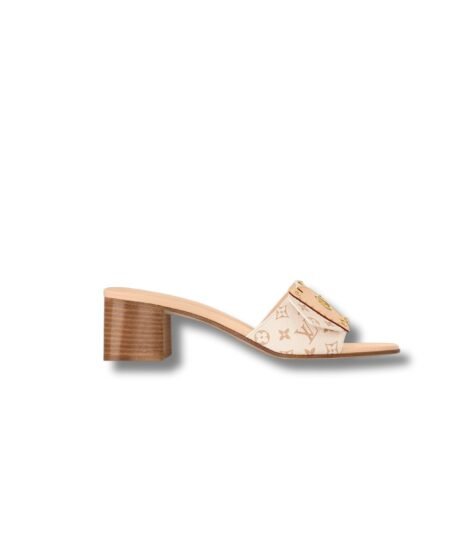 Louis Vuitton Frame Mule Beige For Women 1AD5B7