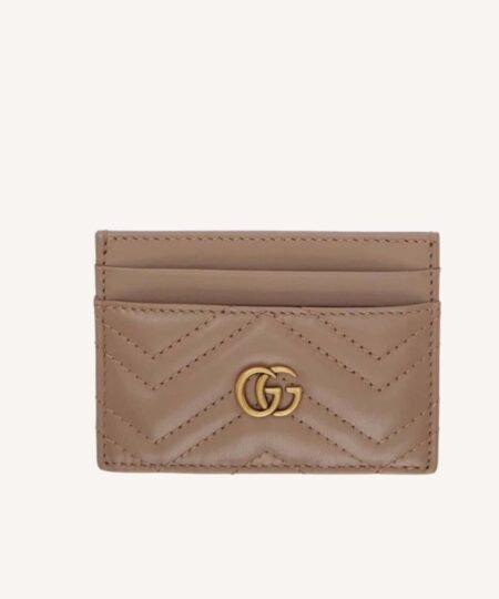 Gucci GG Marmont Keychain Wallet Beige For Women 3.9 in/ 10 cm