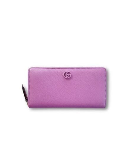 Gucci GG Marmont Zip Around Wallet Purple For Women 7.5 in/ 19 cm