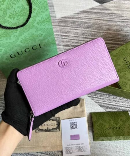 Alternative view of Gucci GG Marmont Zip Around Wallet Purple For Women 7.5 in/ 19 cm