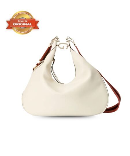 [True-to-ORIGINAL] Gucci Atache Large Shoulder Bag White For Women 13.8in/35cm GG‎ ‎‎702823 UXWBG 9109