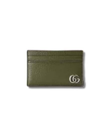 Gucci GG Marmont Card Case Green For Men 4.2in/11cm 657588 DJ20F 3352