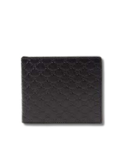 Gucci GG Microguccissima Bi-Fold Wallet Black For Men 4.3in/11cm 260987 BMJ1N 4009