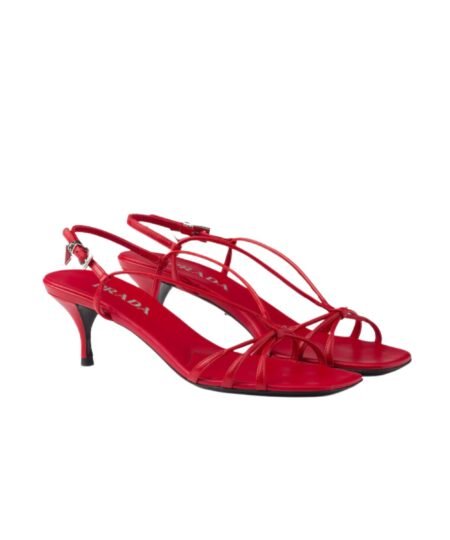 Prada Heeled Sandals Red For Women 1X504N_011_F0011_F_055
