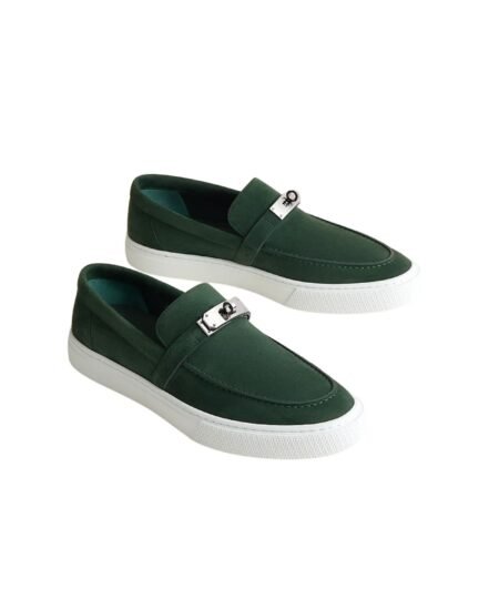 Hermes Game Slip-on Sneaker Vert Bouteille For Men – H241851ZH14420