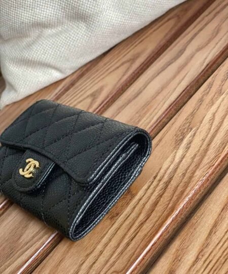 Alternative view of Chanel Classic Card Holder Gold Black For Women 4.5in/11.5cm