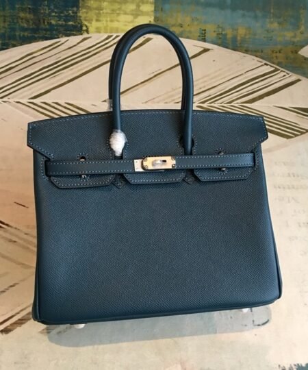 Hermes Birkin Black For Women Silver Toned Hardware 9.8in/25cm