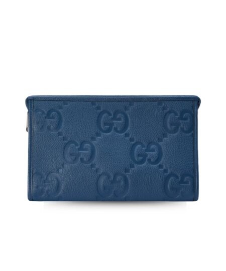 Gucci Jumbo GG Pouch Blue 11.2 In/ 28.5 Cm 739490 AABY0 4236