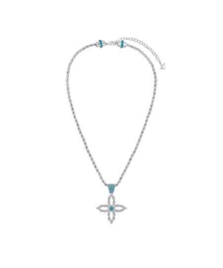 Louis Vuitton LV Flower Rope Pendant Necklace For Men 45cm/18in M02062