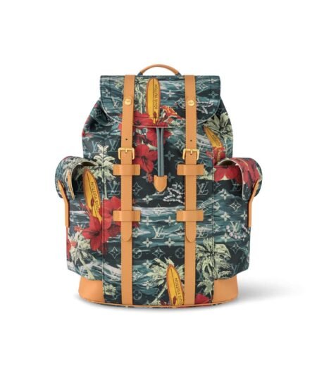 Louis Vuitton Christopher MM Backpack Navy Blue For Men 15in/38cm M24996