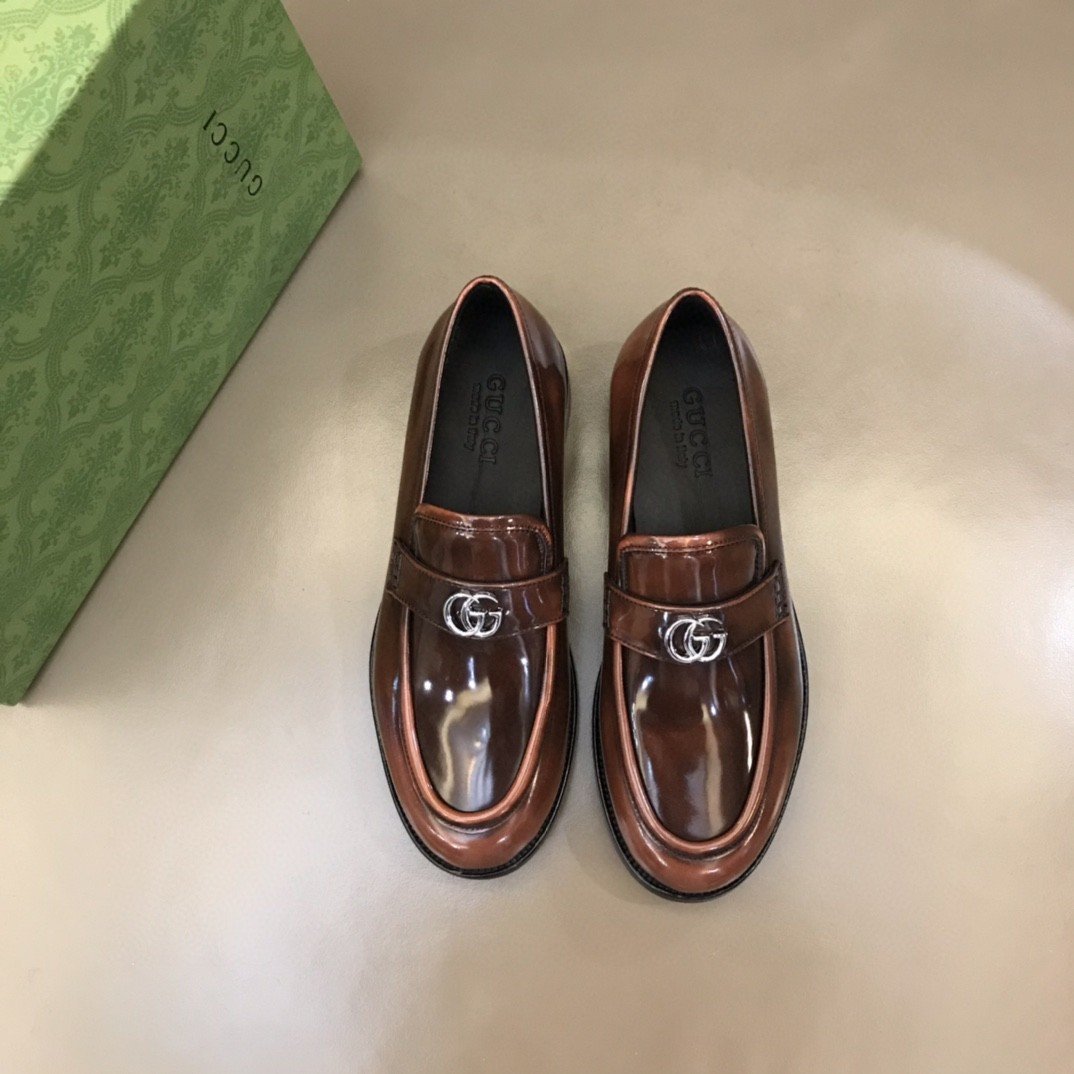 Gucci Loafer With Interlocking G Dark Brown For Men - Image 2