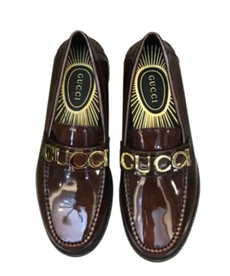Loafer With Logo Gucci Dark Brown For Men