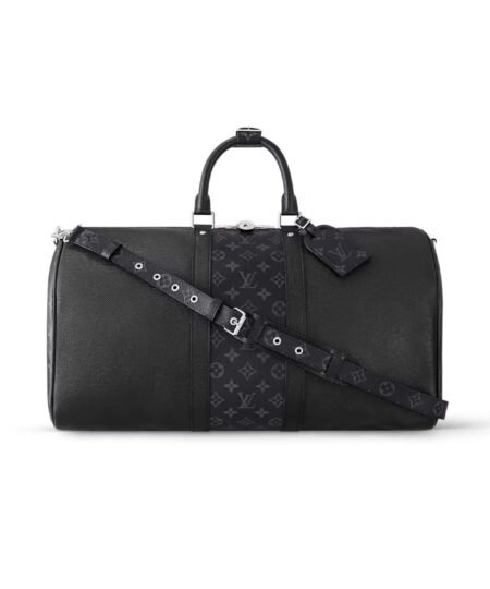 Louis Vuitton Keepall Bandouliere 50 Bag Black For Men 19,7in/50cm M53763